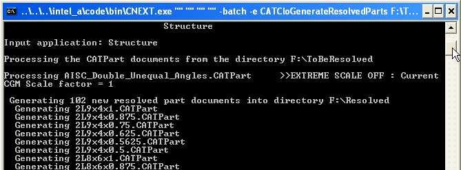 Do It Yourself (4/4) Save your modifications Open a command prompt window Change to the directory...intel_a\code\command Structure of command: CATCloGenerateResolvedParts.