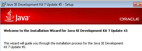 Part 8 - Installing JDK 7 Update 45 1. Make sure there is no previous Java version already installed on the system. You can check this by using the Windows Add/Remove Programs utility.