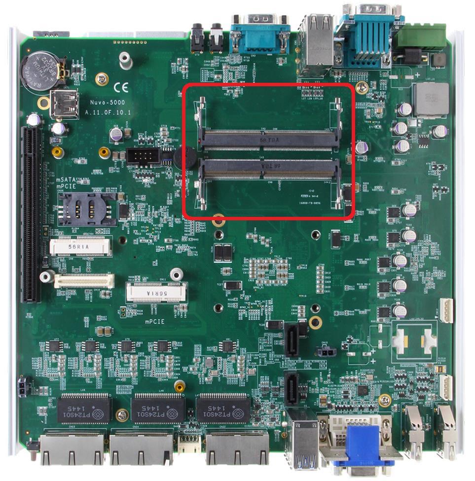 2.4 Internal I/O Functions In addition to I/O connectors on the front/back panel, Nuvo-5000 series provides other features via its on-board connectors, such as SATA ports, mini-pcie sockets, internal