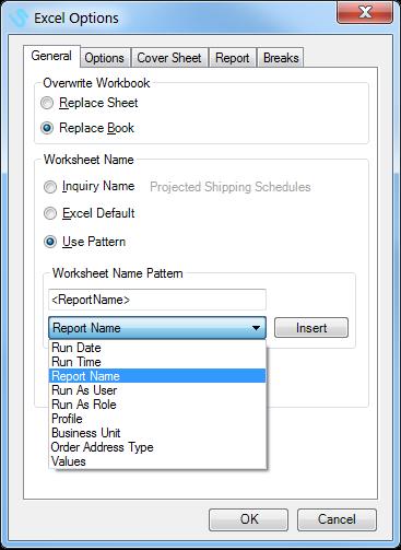 Output: Excel 507.2 Overview There are two icons on the Home ribbon that are associated with Excel: Excel Options icon Use to set your output options. Excel icon Exports to a spreadsheet.