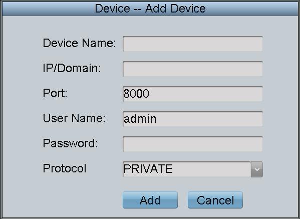 2.3 Managing the Device 1. Tap Device on the admin main interface to enter the Device Management interface. 2. Tap Add Device to enter the Device-Add Device interface.