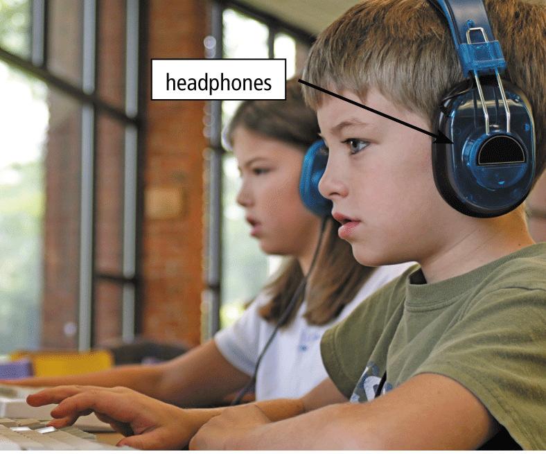 319 Figure 7-38 Other Output Devices Headphonesare speakers that cover or are placed