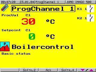 A With a program controller, this has the effect that the softkeys for