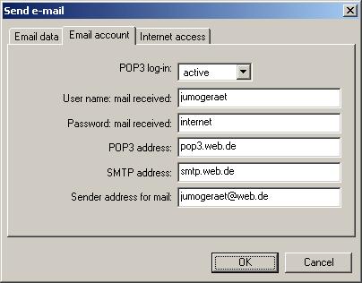 6 Teleservice Access data for dial-up into the