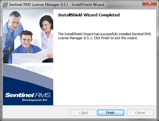 The Sentinel RMS License Manager is now ready to be installed.