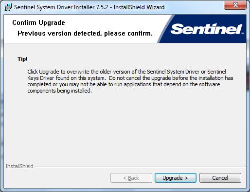 The Sentinel RMS License Manager is now installed. Select Finish to proceed.
