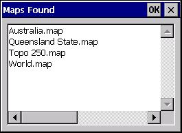 These can be loaded for use with the map sets using the Load button on the Name Search window.