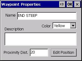This setting will cause an alarm to be triggered when you are within the specified distance of a waypoint (specified in metres).