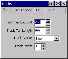 Track Tail Log Dist This option specifies the maximum distance before a track tail point is logged.