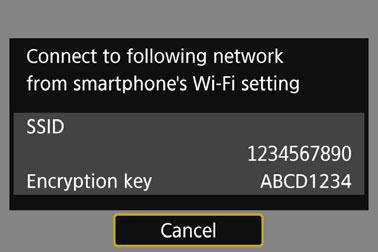 Setting Network Manually 4 Select the desired encryption setting. Select an item, then press <0>. For encryption, select [AES]. Select [OK] and press <0>.