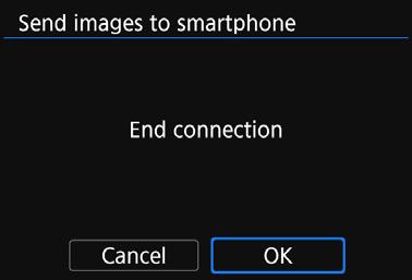 Easy Image Transfer Using the NFC Function 4 5 6 Press <0>. Select [Send img shown]. Press the <Y> <Z> keys to select [Send img shown], then press <0>.