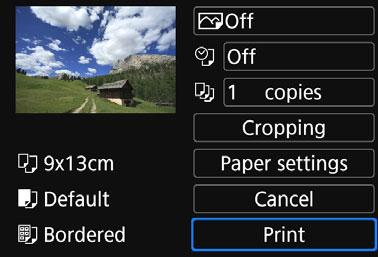Printing Printing Images Individually Select and print images individually. 1 2 Select an image to print. Press the <Y> <Z> keys to select an image to print, then press <0>.