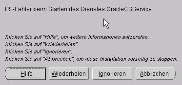 Follow the instructions for a work around: During the installation, the following error appears: 1. Click OK and ignore the message.