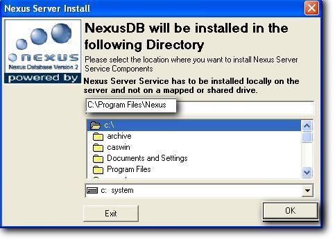 7. At the Ready to Install screen. Click Install. The Simple Fund program and data files will now be installed. 8. At the NexusDB will be installed screen, click OK to accept the default location.
