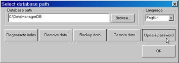 Database Path Click the Browse button to locate the required database directory.