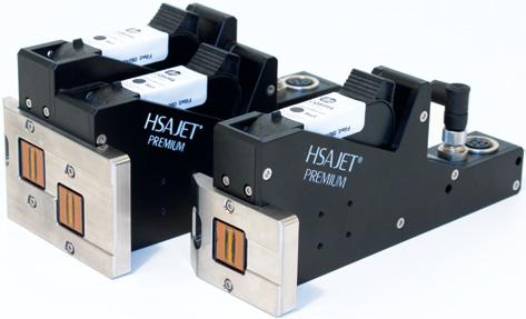 Stackable compact printheads As standard, printheads are available with 1, 2, 3, 4, 6, 8 or 10 pens. A number of 0.5" printheads can be joined together to make up to 5" printhead arrays.
