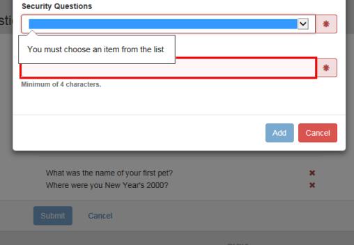 When you see 6 questions listed in the background, click Cancel. This will cancel you out of the pop-up & allow you to see the questions listed.