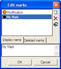 Creating Information Creating your own Marks Rhapsody Gateway enables you to create his own marks. 1. Select Marks > Edit from the Edit menu or from the context menu.