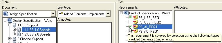 Main Window Coverage Display When you select a covering document all the view is updated with corresponding information.