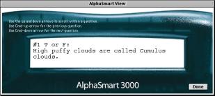 4. Select Show AlphaSmart View. 5. An AlphaSmart 3000 window will appear, simulating the exact view of the AlphaSmart display.