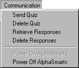 Sending a Quiz to Connected AlphaSmarts To send a quiz to a single or multiple AlphaSmarts: 1.