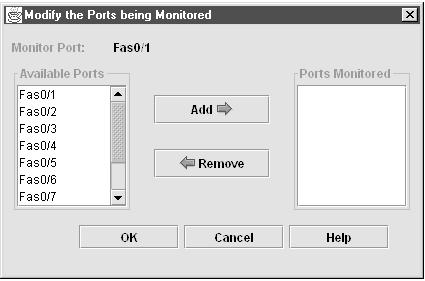 Chapter 4 Enabling Switch Port Analyzer Figure 4-7 Modify the Ports Being Monitored Monitor ports must be in same VLAN as ports being monitored.