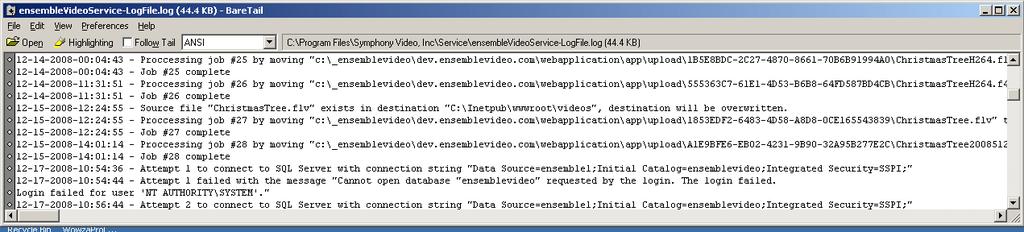 If the service is running, you can look at the Video Management Service Log file to see if there are any error messages that were generated when the file was copied to a media server directory.