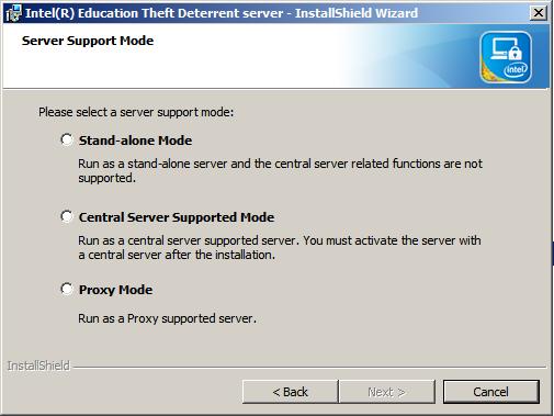 Figure 17 - Server Support Mode 6.