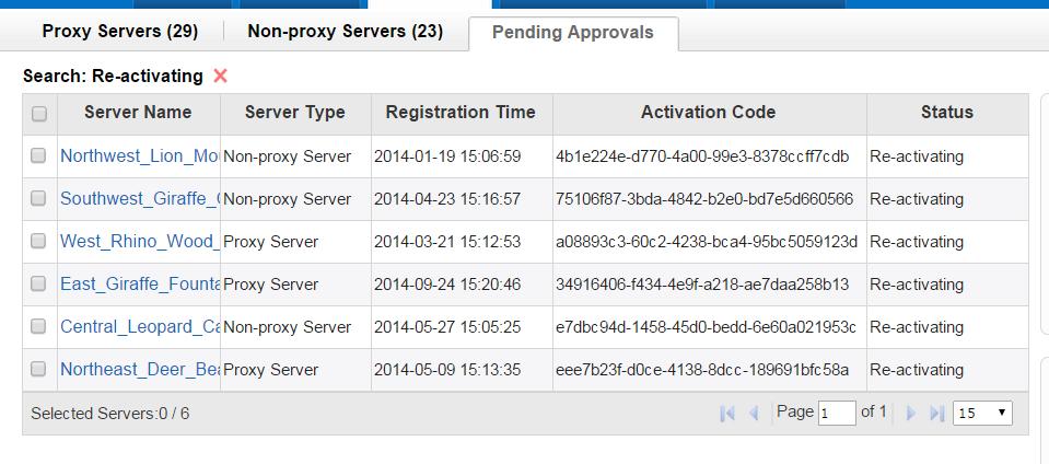 Figure 32 Re-activate and Get Activation Code 2. In Proxy server, On the Activate Theft Deterrent server page for Register, click Reactivate.