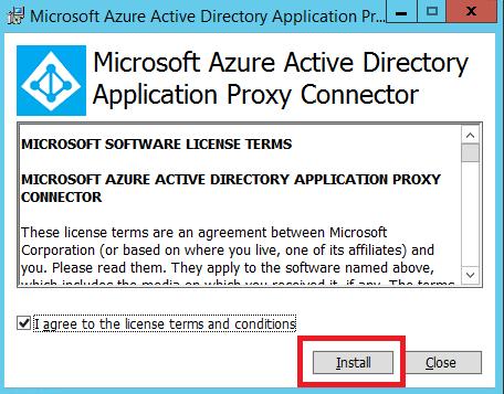 7. Double-click on the downloaded AAD Application Proxy Connector,