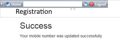 Step 7 (Last step) If you have successfully updated your Mobile Number, this is what you will see. Click on Logout.