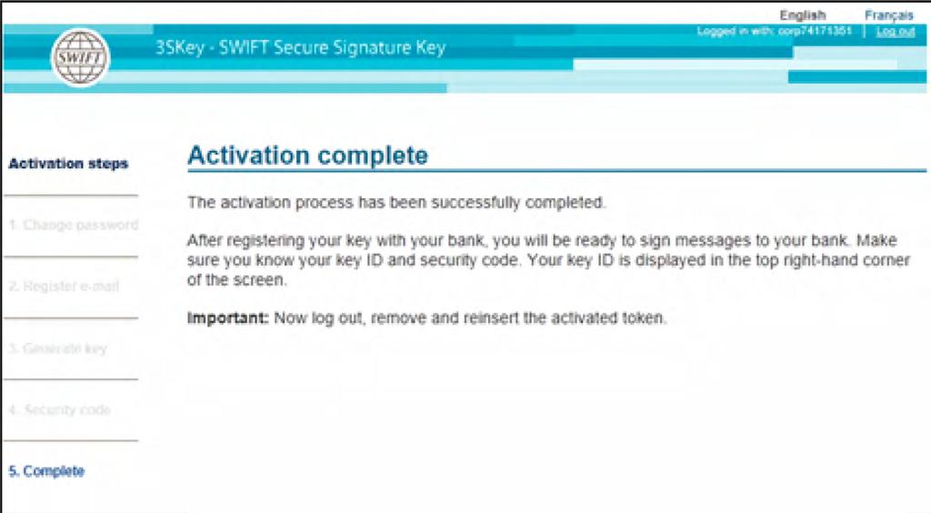 Select Next The system will run through an automatic process Select Download to save the security code which will be in the form of a TXT file*.