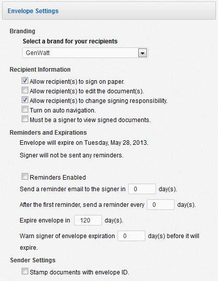 21 5. After the Email Message information is added, you can optionally go to the Envelope Settings section. If you are not changing any Envelope Settings, click Next to begin tagging the documents.