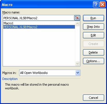 Playing a Macro To play a macro: Click the Macros button on the Developer Ribbon. When you click this button you will see the Macro dialogue box. Here you can see the macros available for use.