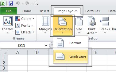 Excel 2010 Advanced Page 200 Click on the OK button to start recording the macro. Click on the Page Layout tab and click on the Orientation button.