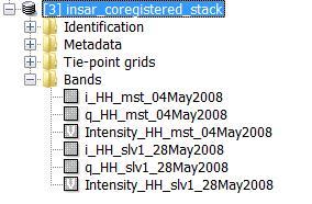 The resulting coregistered stack product will appear in the Products View.