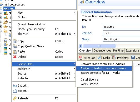 Step 2: Assign context IDs in code Role: Developer Tool: DITAworks IDE tooling Find Java UI