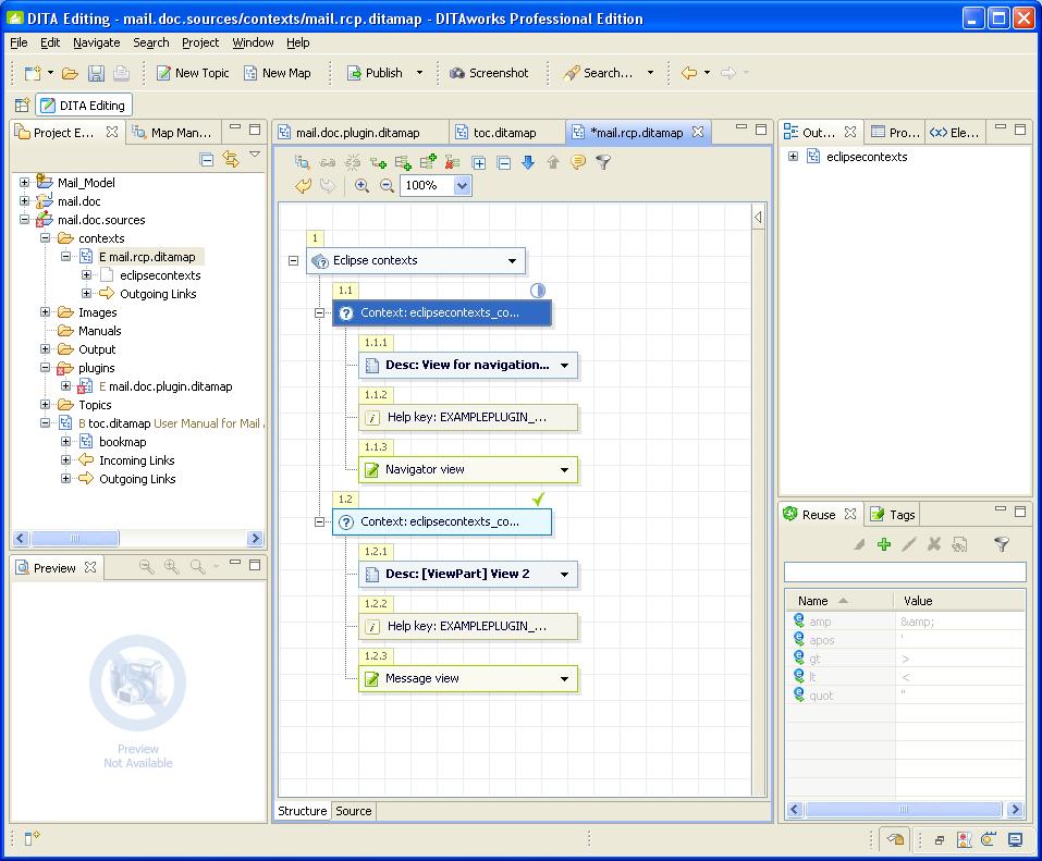 Step 4: Assimilate context IDs and document Role: Doc team Tool: DITAworks Open or Import exported