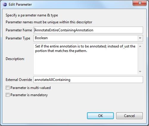 Parameter declarations for Aggregates 1.6.3.