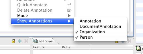 Editor Alternatively, you may select the annotation types to be shown in the Style View. The editor will show the additional selected types.