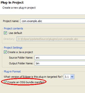 Bundle manifests for plug ins In Eclipse 3.1, it is strongly recommended that plug ins contain an OSGi bundle manifest.mf.