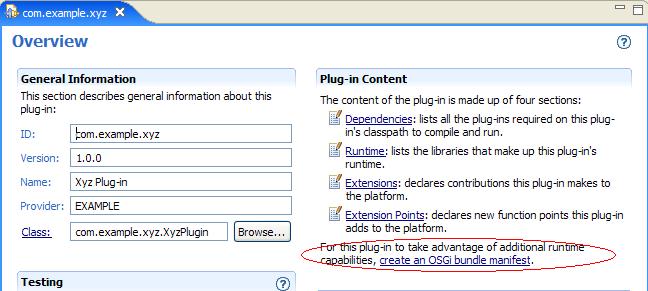 How to enable access restrictions To take advantage of the PDE access restriction support, the only requirement is that the plug ins in question contain an OSGi bundle manifest.mf.