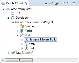 Using the Oracle Developer Cloud Service All tasks matching the specified criteria are listed in the Oracle Cloud view under the name of the query. 5.4.6.