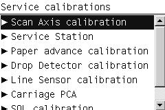 Chapter 5 Service Calibrations position to the Black Printhead. This calibration is integrated into the Scan Axis diagnostic test. See 1. Scan Axis, Page 4-6.