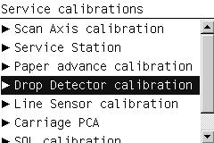 Chapter 5 Service Calibrations Drop Detector Calibration The purpose of this Service Calibration is to calibrate the Drop Detector (located in the Service Station) in relation to the Carriage