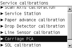 Service Calibrations - Carriage PCA If the Alignment fails again, check the Alignment pattern to see if any of the Printheads are printing incorrectly.