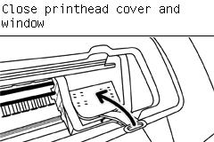 Check that the colored label on the printhead matches the colored label of the carriage slot into which the printhead is to be inserted. Insert the printhead slowly and vertically, straight down.