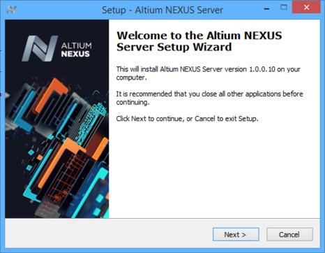 Due to the observed unpredictable behavior of antivirus software, it is recommended to disable such software during the installation of the Altium NEXUS Server.