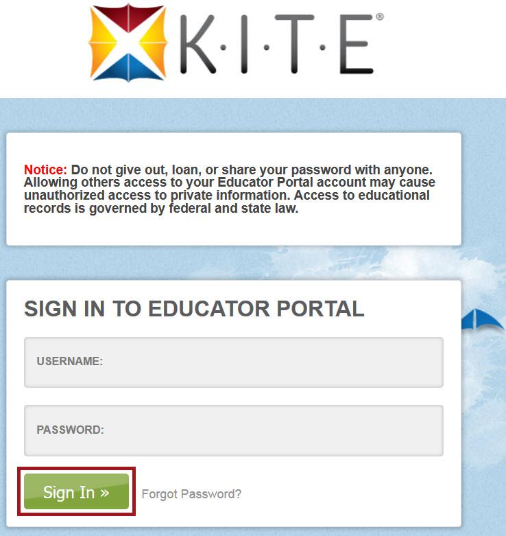 1.5 Logging in to Educator Portal To log in to Educator Portal, perform the following steps. 1. Open a supported web browser. 2. Navigate to http://educator.cete.us. 3.