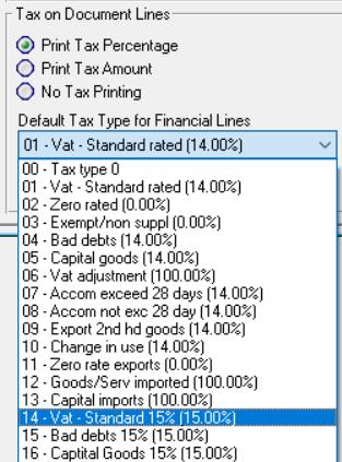 Step Six: Changing the Vat default settings for Customers You are now ready to change the default settings for your customers, so that when you create new Customers in future, the Vat settings will